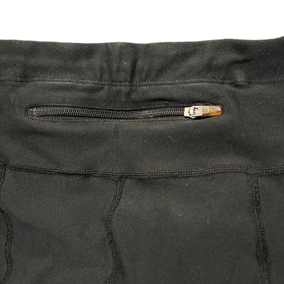 Nike Dri-Fit Workout Leggings Capri Women's Medium Logo Yoga 15” Drawstring - Picture 8 of 9